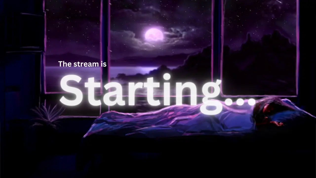 Lofi Wurld stream starting beneath a moonlit sky